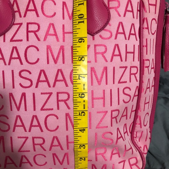 Isaac Mizrahi Barbie Pink Embroidered Letters Bag Purse Tote Adorable - Picture 8 of 9